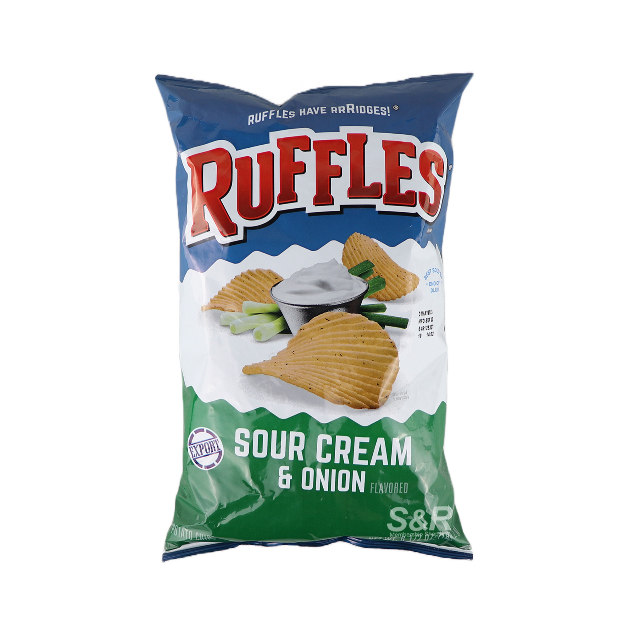Ruffles Sour Cream & Onion Potato Chips 184g